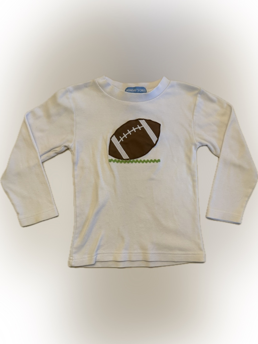Boys Football Appliqué Long-Sleeve T-shirt